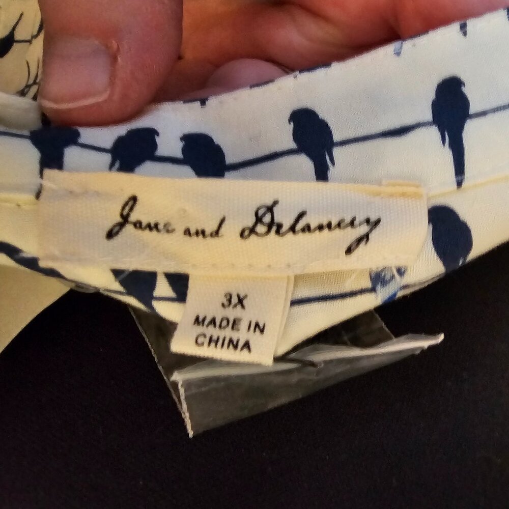 Jane and Delancey Long Sleeve Blouse with Birds! New with Tags! Size 3X - Picture 5 of 7